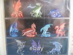 10 NEW Rarest Gem Dragon of the World Spirit Jadeite Collection & DISPLAY CASE