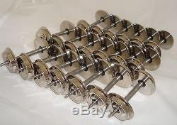 10 Pairs, 20 Axles, Of The Worlds Best G-scale Nickel Plated Metal Wheels New