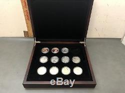 11 Pc. Lord Of The Rings Sterling Silver 2003 New Zealand Coin Set 28 Grams Each