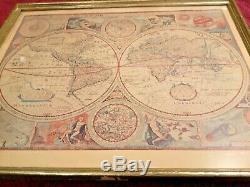 1651 New And Accurat Map Of The World Reproduced by Hammond Corp Authentic Color