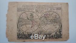 1732 Herman Moll Mapa Mundo A New Map of the Whole World with the Trade Winds