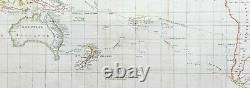 1774 James Cook Large Antique Map of The South Seas, Australia, New Zealand etc