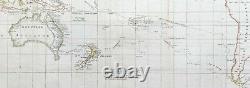 1774 James Cook Large Antique Map of The South Seas, Australia, New Zealand etc