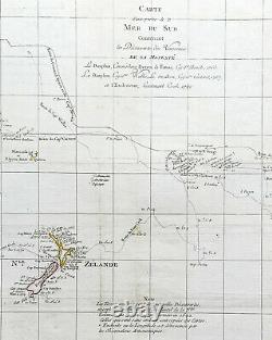 1774 James Cook Large Antique Map of The South Seas, Australia, New Zealand etc