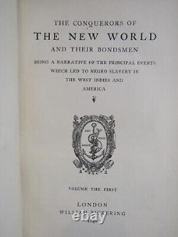 1848-1852 Helps CONQUERORS OF THE NEW WORLD Slavery West Indies History Rare Old