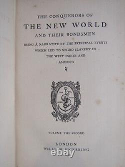 1848-1852 Helps CONQUERORS OF THE NEW WORLD Slavery West Indies History Rare Old