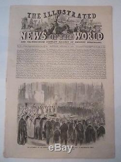 1851 The Illustrated News Of The World 8 Pages 16 X 11 Tb M