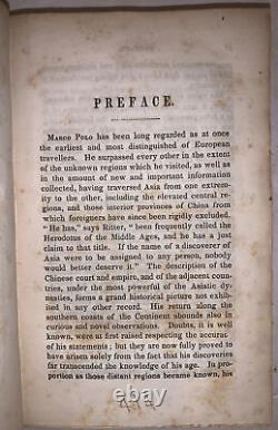 1852, THE TRAVELS OF MARCO POLO, by HUGH MURRAY, 2 FOLD OUT MAPS