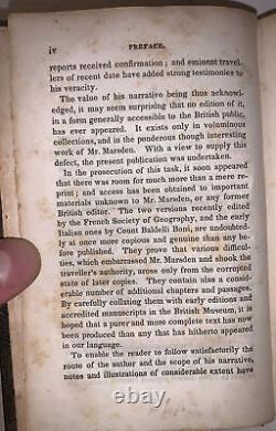 1852, THE TRAVELS OF MARCO POLO, by HUGH MURRAY, 2 FOLD OUT MAPS