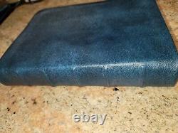 1882 OAHSPE A New Bible In The Words Of Jehovih Rebound Blue Cowhide Gorgeous
