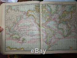 1887 Rand Mcnally Standard Atlas Of The World 66 Colour Maps Boston New York