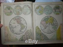 1887 Rand Mcnally Standard Atlas Of The World 66 Colour Maps Boston New York