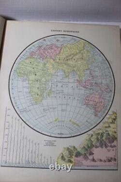 1888 Cram's Unrivaled Family Atlas of The World complete, with many color maps