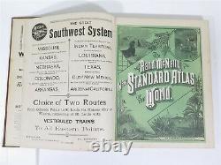 1890 The New Rand-McNally New Standard Atlas of the World Hardcover Red Boards