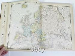 1890 The New Rand-McNally New Standard Atlas of the World Hardcover Red Boards