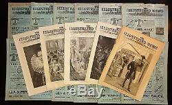 1891-1892 THE ILLUSTRATED NEWS OF THE WORLD 38 Issue Lot London News Blocks, Ads