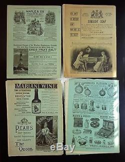 1891-1892 THE ILLUSTRATED NEWS OF THE WORLD 38 Issue Lot London News Blocks, Ads