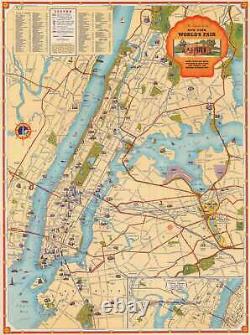 1939 Shell Pictorial City Map or Plan of New York City for the World's Fair