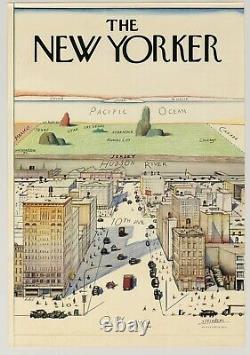 1976 Saul Steinberg A VIEW OF THE WORLD FROM NINTH AVENUE the New Yorker POSTER