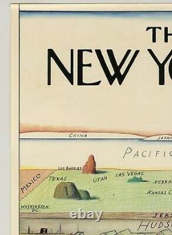 1976 Saul Steinberg A VIEW OF THE WORLD FROM NINTH AVENUE the New Yorker POSTER