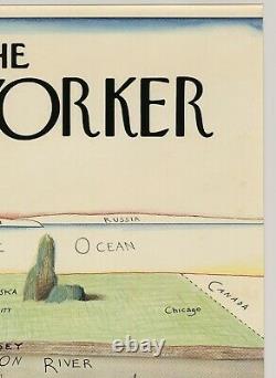 1976 Saul Steinberg A VIEW OF THE WORLD FROM NINTH AVENUE the New Yorker POSTER