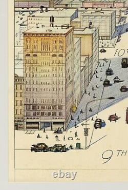 1976 Saul Steinberg A VIEW OF THE WORLD FROM NINTH AVENUE the New Yorker POSTER