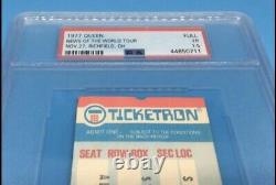 1977 Queen News of the World Full Concert Ticket PSA Graded