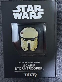 1oz Star Wars Silver Coin Colour FACES OF THE EMPIRE. Scarif Storm Trooper Bar