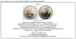 2000 AUSTRALIA UK Queen Elizabeth II BRIT TRIDENT OZ Silver 2 Pounds Coin i96974