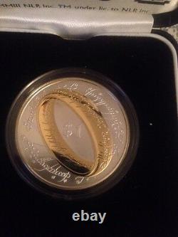 2003 Lord Of The Rings Silver Gold One Ring To Rule Them All Proof Coin