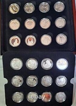 2003 Lord of The Rings 24 Silver Proof Coins Collection Rare