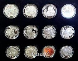 2003 Lord of The Rings 24 Silver Proof Coins Collection Rare