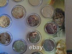 2003 New Zealand Lord Of The Rings 18X50c Uncirculated Coin Set Original Folder