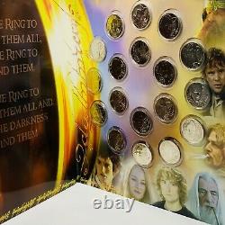 2003 New Zeland Lord Of The Rings 18 X 50c Uncirculated Coin Set Original Folder