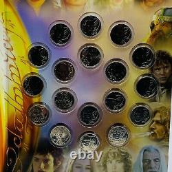 2003 New Zeland Lord Of The Rings 18 X 50c Uncirculated Coin Set Original Folder