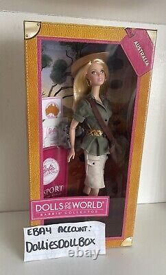 2011 Dolls of the World Australia Passport Barbie Doll Pink Label NRFB