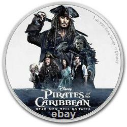 2017 Pirates Of The Caribbean Dead Men Tell No Tales Niue $2 Silver Proof Coin