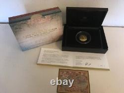 2018 $100 Gold Proof Domed Coin 1626 A New Map Of The World Ram Coa #316 Ram