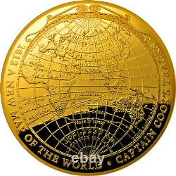 2018 $100 Gold Proof Domed Coin 1812 A New Map Of The World Coa #68 Ram