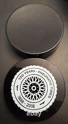 2018 130th ANNIVERSARY OF THE PNEUMATIC TIRE SILVER ANTIQUE 65.6G (2.3oz) COIN