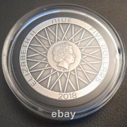 2018 130th ANNIVERSARY OF THE PNEUMATIC TIRE SILVER ANTIQUE 65.6G (2.3oz) COIN