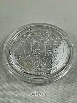 2019 A New Map of the World $5 99.9% Fine Silver Proof Domed Coin -Low Mintage
