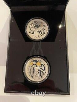 2019 New Zealand $1 2 x 1oz Silver Proof Coin Set Maui and the Goddess of Fire