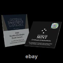 2020 STAR WARS GUARDS OF THE EMPIRE DEATH TROOPER 1oz SILVER $2 NIUE BOX & COA