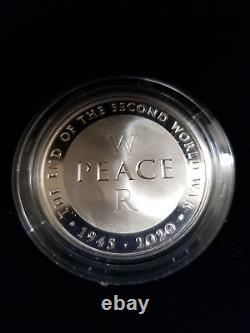 2020 Uk Royal Mint End Of The Second World War £5 Silver Proof Coin New