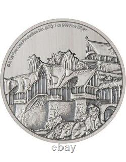 2022 Niue Lord of the Rings Rivendell 1oz Silver Antique Coin