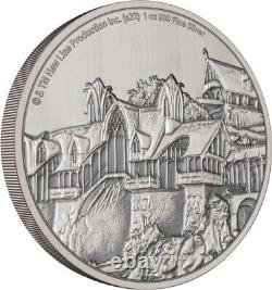 2022 Niue Lord of the Rings Rivendell 1oz Silver Antique Coin