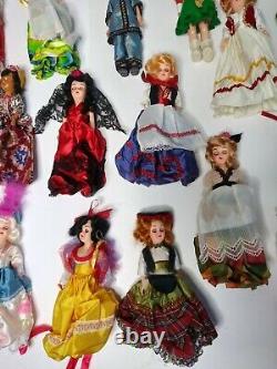 22 Vintage 1960s Arco Plastic Dolls of the World Lot New Without Box Ireland