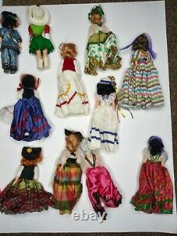 22 Vintage 1960s Arco Plastic Dolls of the World Lot New Without Box Ireland