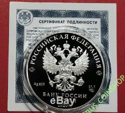 3 Roubles 2020 Russia 75th Anniversary Of The Victory Wwii Silver Proof New